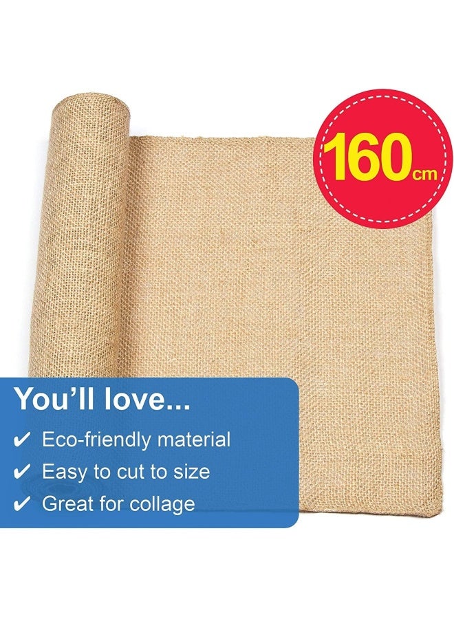 بريميفي لفافة الجوت 48 سم × 5 متر شريط من القماش الخيشي الريفي الطبيعي - Image 2