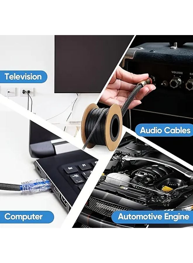 35mm Expandable Braided Cable Sleeve 393 7 Inch PET Wire Protection Cover For Home Theater - Image 5