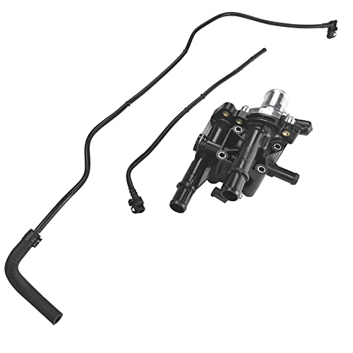 GaeaAuto مجموعة GaeaAuto من 3 قطع تجميع غلاف ترموستات سائل التبريد 25189437 مع أنبوب مدخل ومخرج سخان جسم الخانق تناسب 2009-2011 شيفروليه أفيو أفيو5 بونتياك G3 ويف - Image 1