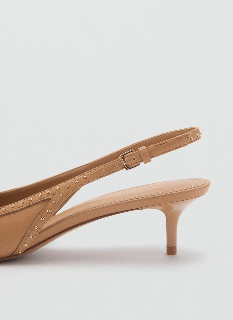 MANGO - Kitten-Heel Shoes With Stud Detail - Image 1