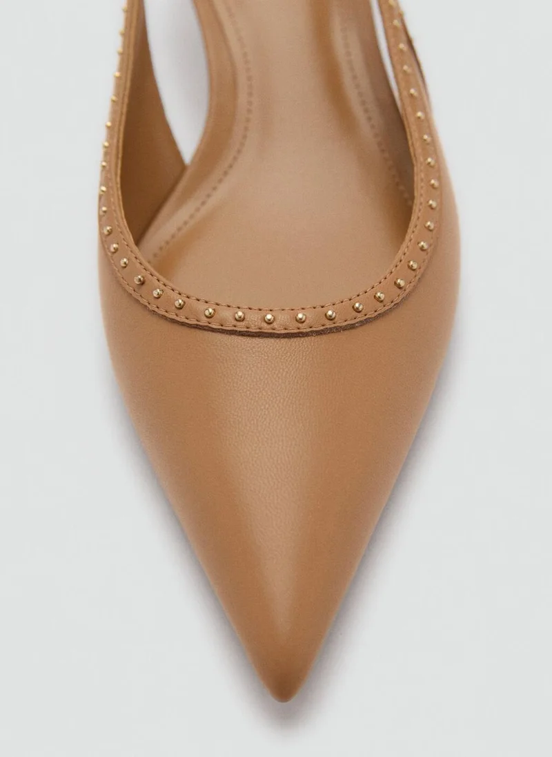مانجو Kitten-Heel Shoes With Stud Detail