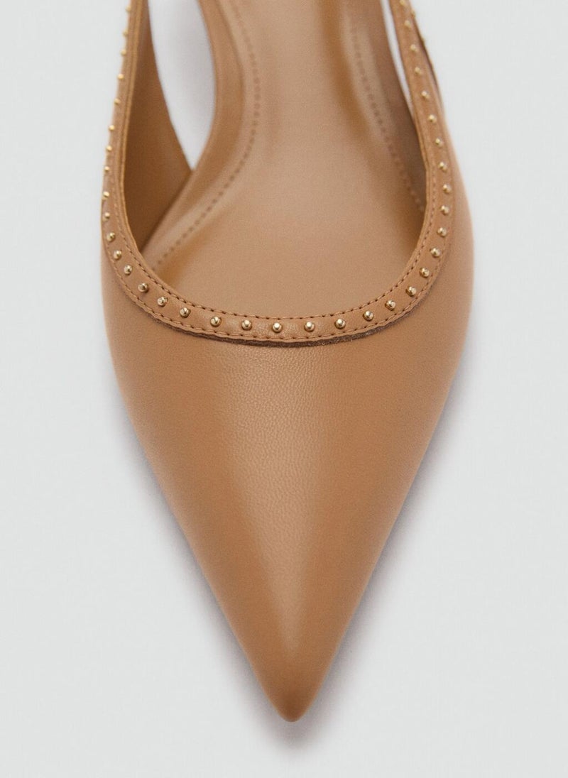 MANGO - Kitten-Heel Shoes With Stud Detail - Image 1