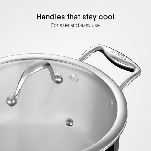 Stahl Artisan Triply 12.2 L, 32 cm Stainless Steel Sauce Pot | Casserole with Lid, Induction & Gas Stove Compatible, Briyani Pot/Handi (Serves 15-20 People) - Image 4