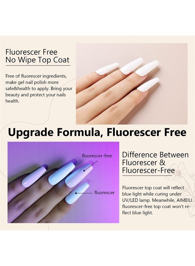 AIMEILI No Wipe Top Coat Soak Off U V LED Gel Nail Polish - Image 2