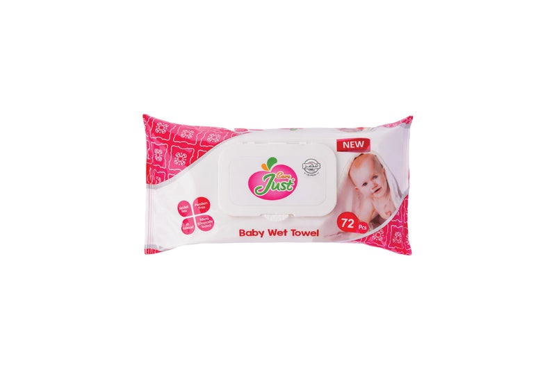 Just Baby Wipes - 72 Pcs Pink