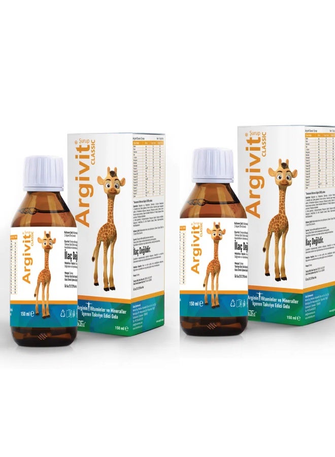 Argivit Syrup – A nutritional supplement to support children's growth (2 packs) 150ml + 150ml