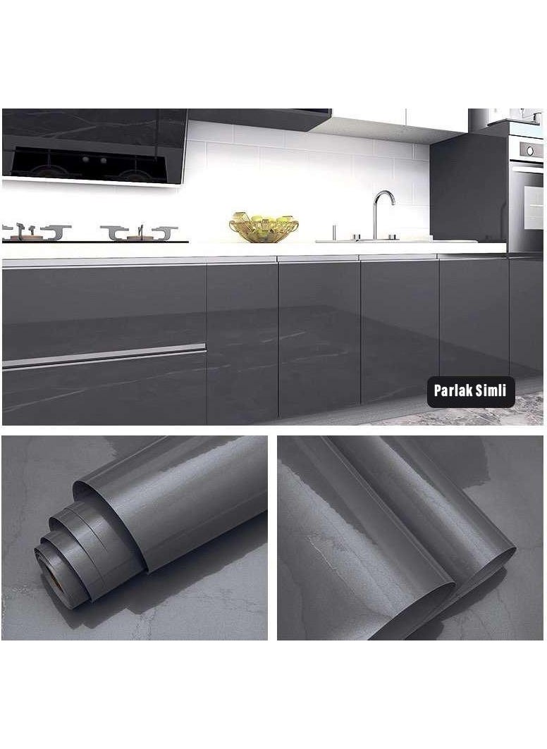 Technosmart 60 x 100 Cm Glitter Self-Adhesive Glossy Wallpaper Kitchen Bathroom Cabinet Covering 