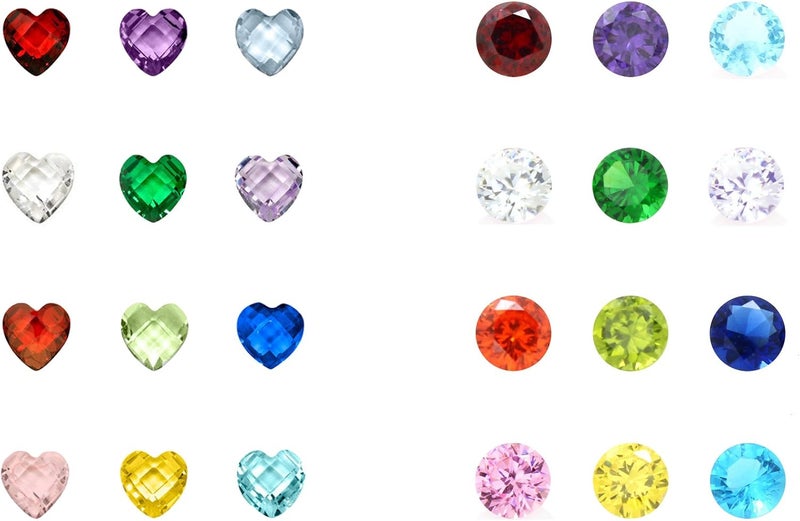 Beffy Birthstone Charms - 96Pcs 5mm Birthday Crystal Charms for Glass Living Floating Memory Locket Bracelet Pendant Necklace - Image 1