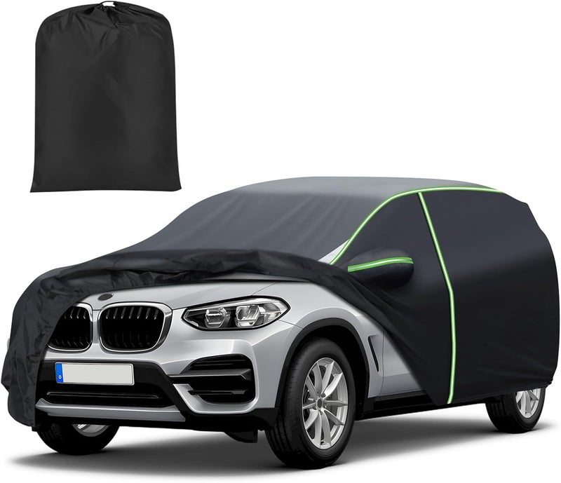 Mixsuper Liner 7-Layer Waterproof Car Cover for BMW X3 (2003-2026) with Zipper Door and Reflective Strips - Image 1