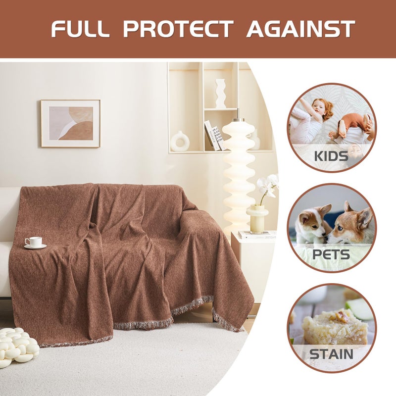 Meetsky Couch Cover Cover Covers Cover Cover Coach Chenille Coach Cover Cover Cover Multi-Use Furniture Cover Cover Award Slipcovers Slipcovers Universal Couch for pet - Image 2
