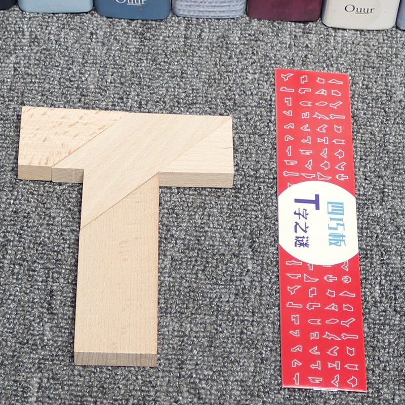 Wooden Variables T-Word Puzzle Puzzle Tetrapes Student Teaching Aids 100 Questions Illustrated Classical Beneficial Intelligence Toys 6 Years Old - Image 5