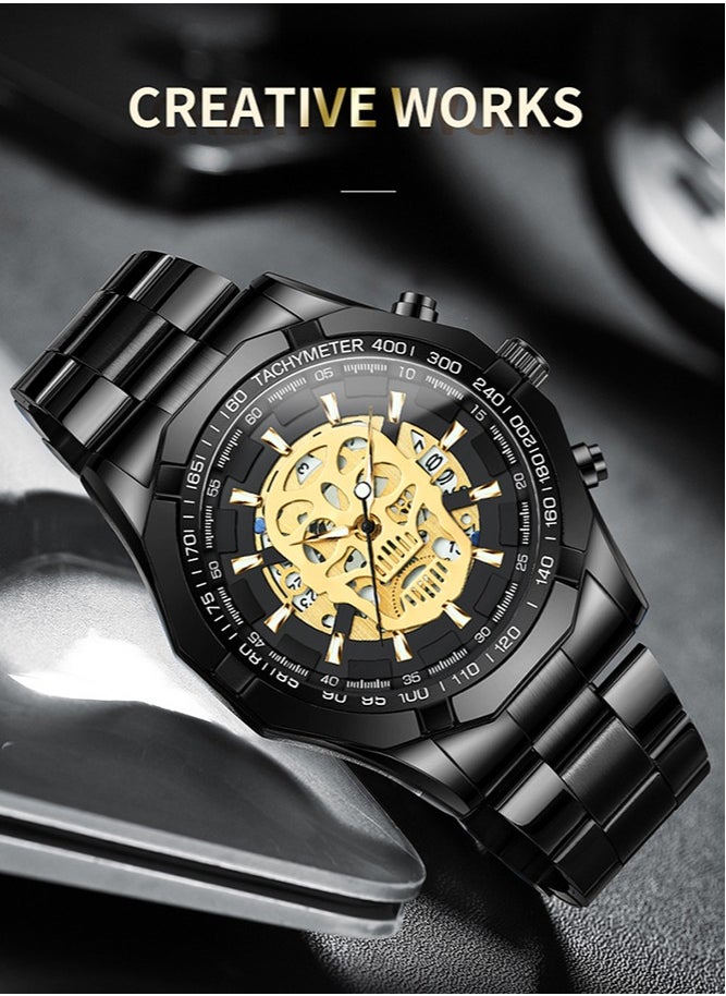 BINBOND Watches for Men Watch Luxury Stainless Steel Quartz Waterproof Watch  - Image 1