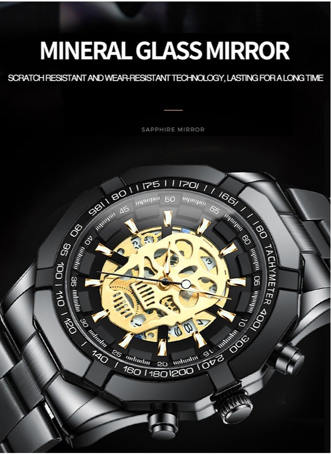 BINBOND Watches for Men Watch Luxury Stainless Steel Quartz Waterproof Watch  - Image 4