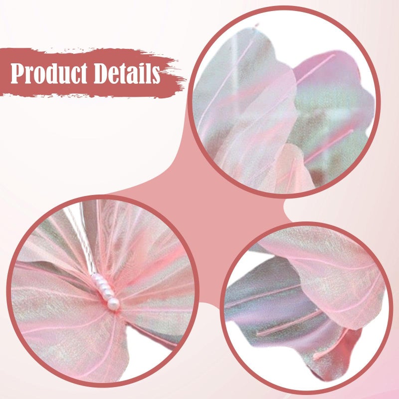 Artificial Butterfly Decorations DIY Photo Props for Wedding Birthday Party Pink - Image 4