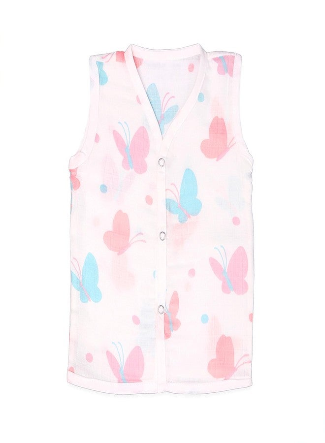 معرف com لهذا التطبيق هو جابلا كيدبيا بأزرار من قطن الموسلين العضوي | جابلا أبيض | للأولاد والبنات | جابلا صيفي | منتجات أطفال مريحة | صدرية بدون أكمام | عبوة متنوعة من 6 قطع بألوان متعددة ومقاس 3-6 أشهر - Image 5