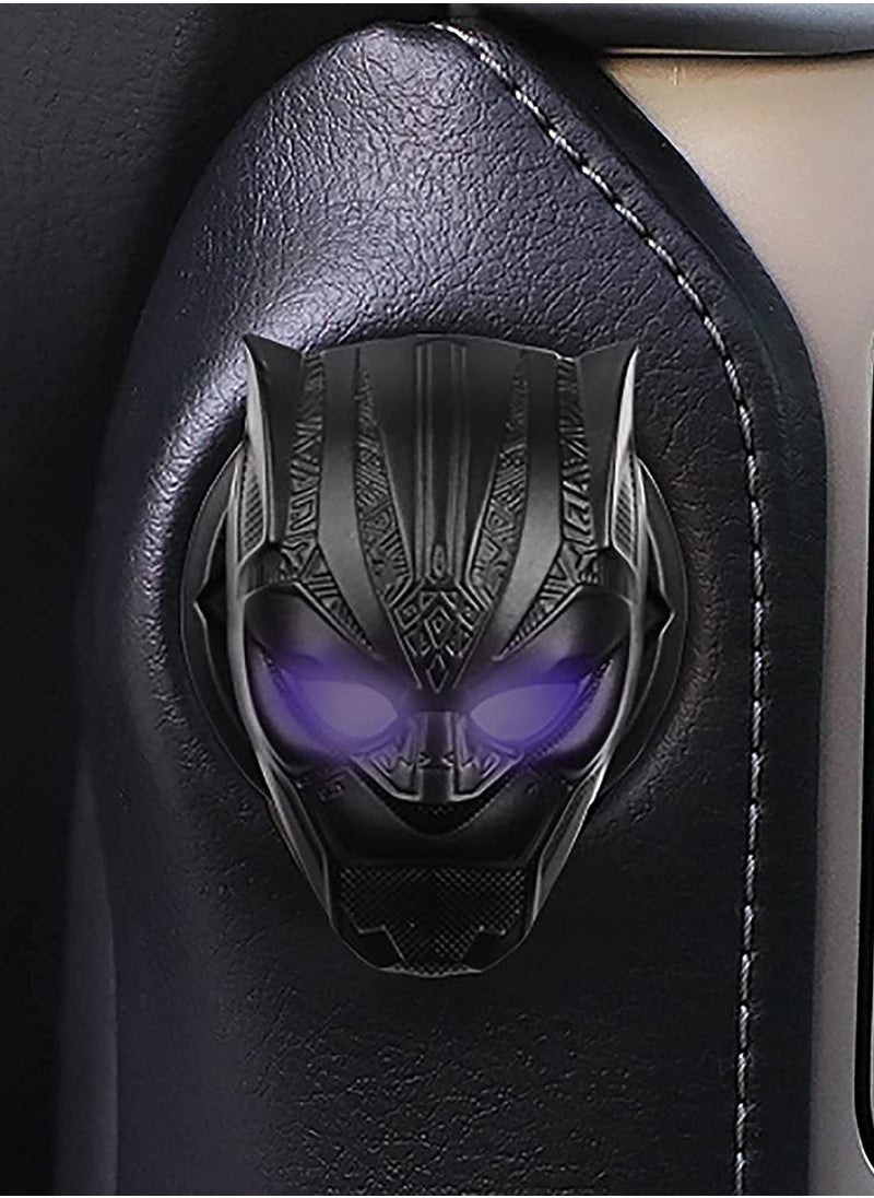 SYOSI - Car Engine Start Cover of Black Panther Push, Start Stop bu tton Cover Replacement Push bu tton Car Engine Start Stop Trim Protector Key Ring Circle Cover 3D Car Interior Accessory Black1 - Image 1