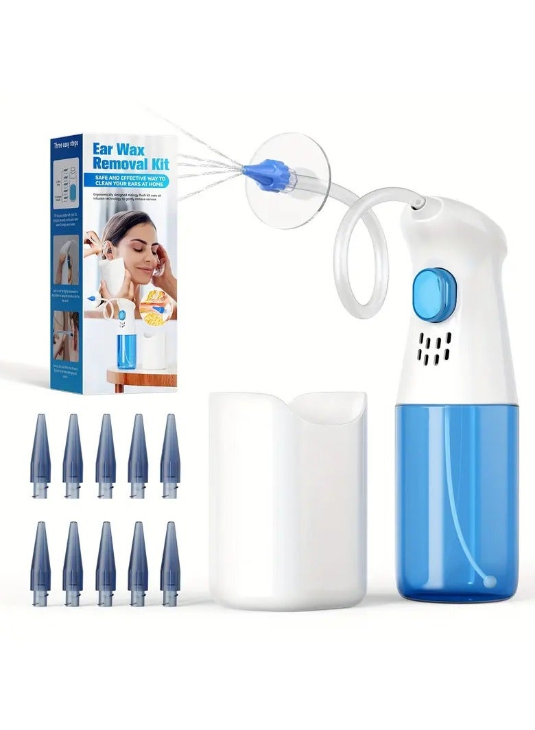 SYOSI Ear Wax Removal Tool Ear Cleaner Ear wax Removal Kit Manual Ear Irrigation Flushing System Ear Cleaning Washer Kit Safe and Effective to Clean Ear Built Up Wax for Adults - Image 1