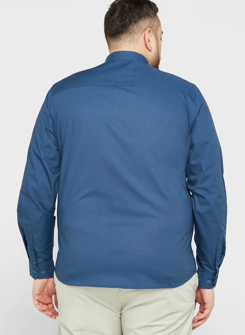 Seventy Five Plus Size Poplin Shirt