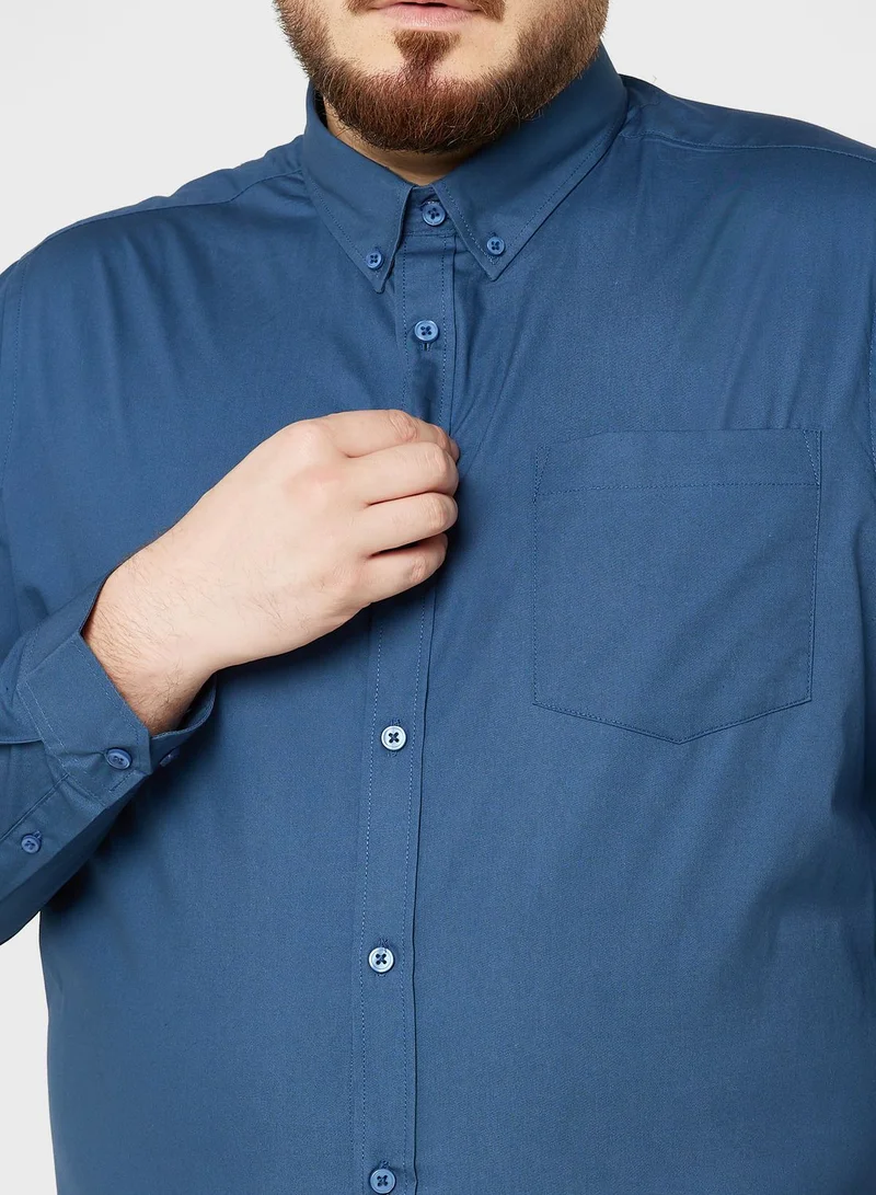 Seventy Five Plus Size Poplin Shirt