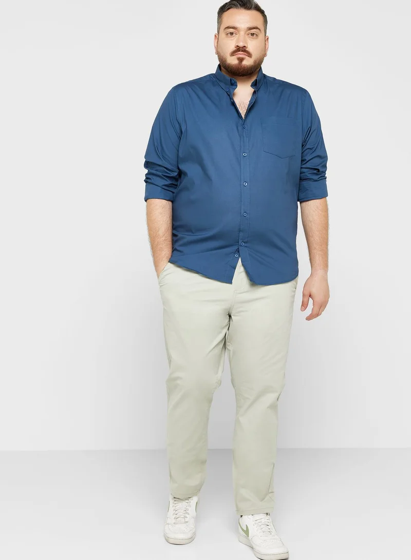 Seventy Five Plus Size Poplin Shirt