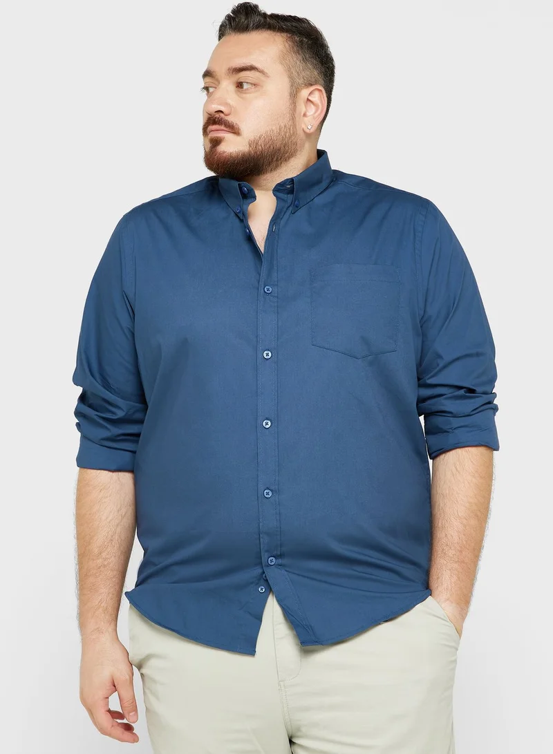 Seventy Five Plus Size Poplin Shirt