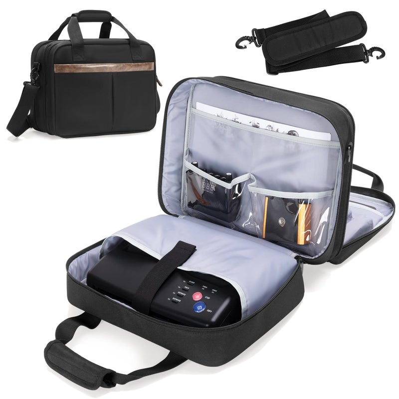 Yarwo Tattoo Kit Travel Bag, Double-layer Tattoo Supplies Carrying Case for Transfer Stencil Printer, Professional Ink Organizer for 24 Bottles, Guns, Equipment and IPAD, Black (PATENT DESIGN) - Image 1