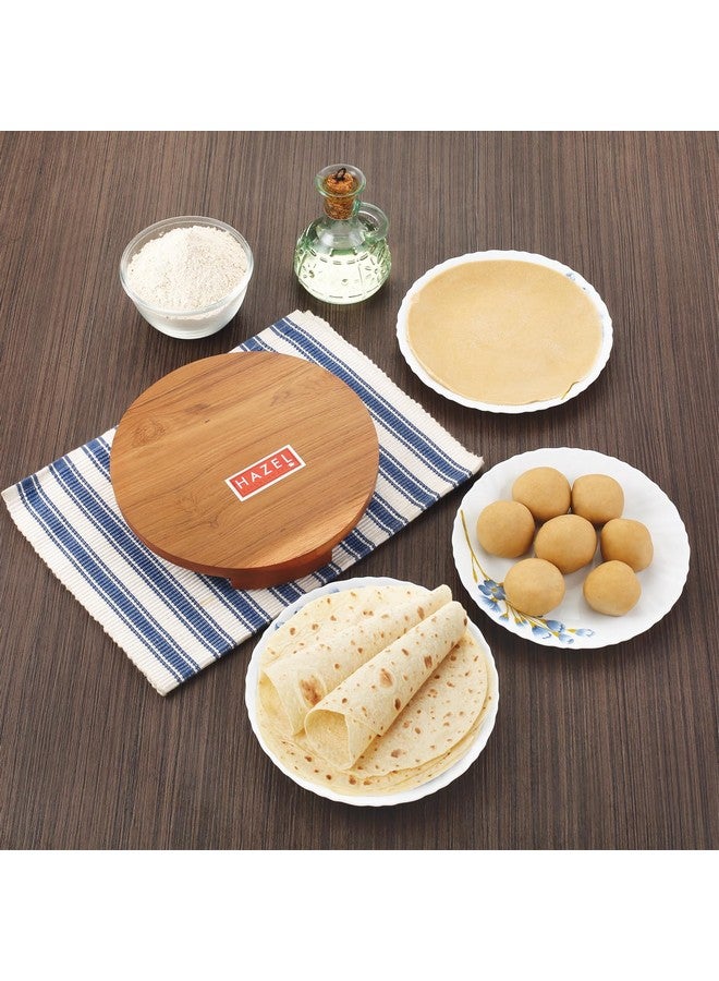 HAZEL Sagwan Polpat Chakla Roti Chapati Maker 24 cm with Sheesham Roti Roller Belan Rolling Pin 34 cm - Image 2