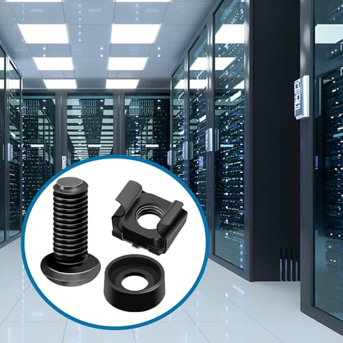 Sunxeke 45 Pack M6 x 16mm Rack Mount Screws,Cage Nuts for Rack Mount Server Shelves,Routers,Rack Mount Server Cabinet.Server Rack Screws,Square Insert Nuts and Washers with Box - Image 5
