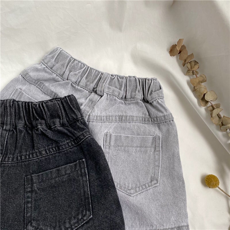 GL-kids Korean Style Summer New Children's Washed Denim Shorts Embroidered Soft Denim Shorts for Boys and Girls - Image 4