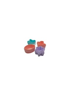 کاتانس 12Pcs/Set Reusable Non-Stick Silicone Flowers Shape Mini Baking Muffin Cupcake Chocolate Cups Mold Bakeware Tool 7x5x3 Cm Multicolour  - Image 1