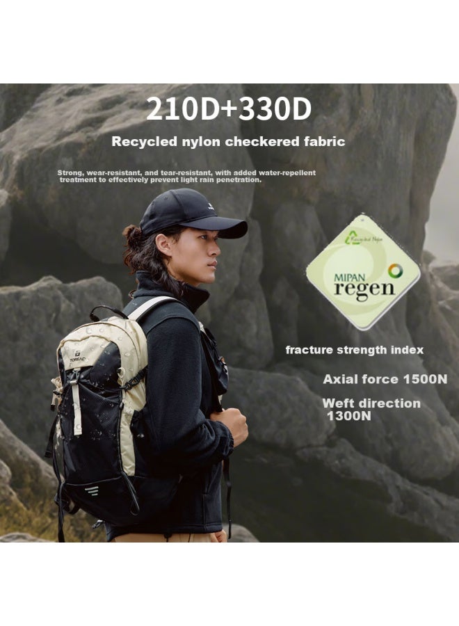 Toread Hiking Backpack Outdoor Travel Lightweight Eco-friendly 30l Large Capacity Pressure-reducing School Bag Light Gray Green - Image 2