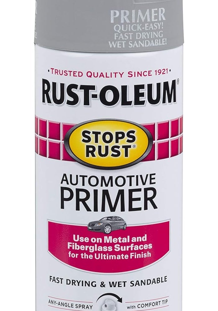 Rust-Oleum Automotive Primer Spray Paint - Fast Drying, Rust Inhibiting Base Coat, 12 Ounce - Image 1