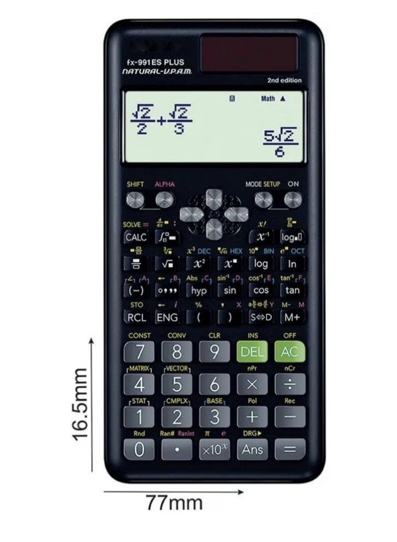 Fx-991Es Plus 2nd Edition Scientific Calculator Black - Image 2