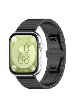 Generic Straps Compatible with Huawei Watch Fit 3 Strap Metal Stainless Steel Bands Replacement Solid Band Business Bracelet for Huawei Watch Fit3  - Image 2