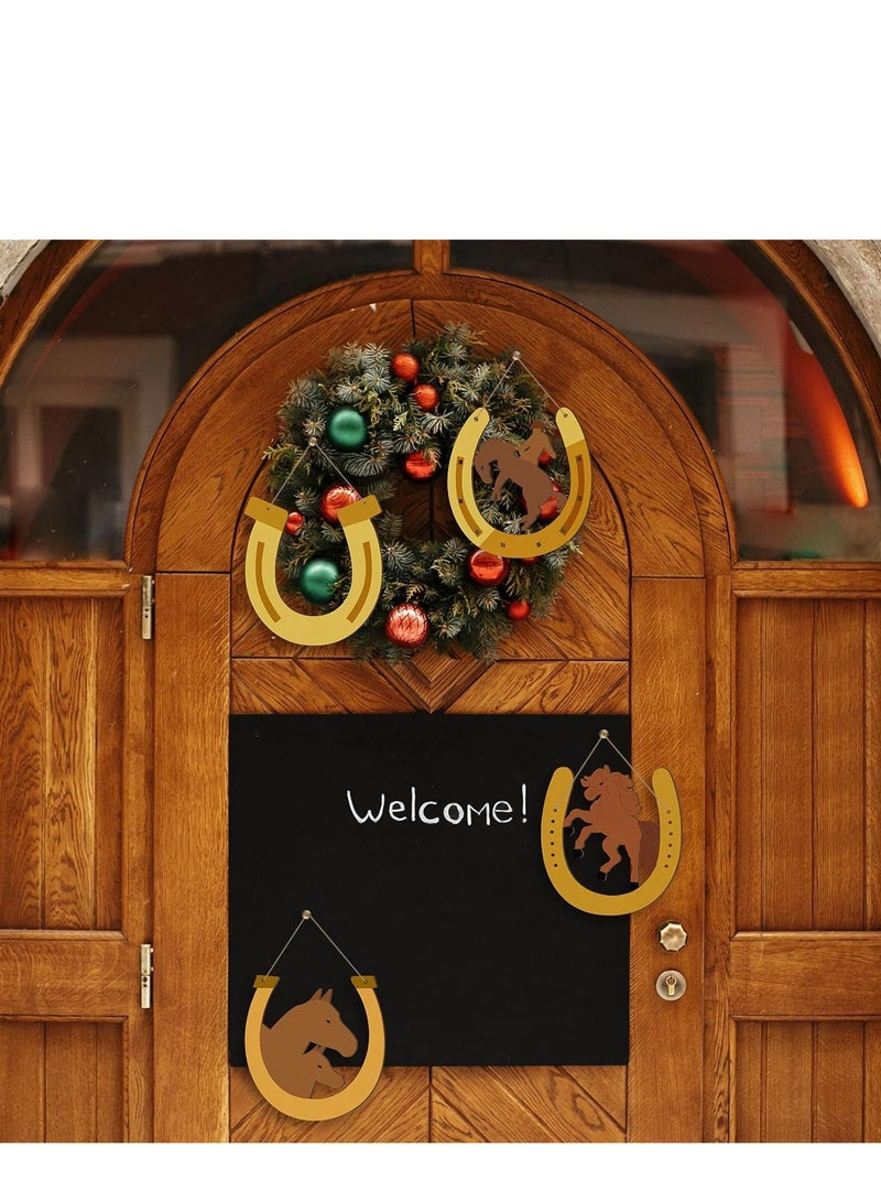 48 Pcs Unfinished Wooden Horseshoe Cutouts for DIY Crafts, 4 Styles Perfect for Kids' Home Decor, Parties, Weddings and Birthdays - Image 4