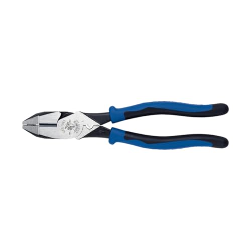 Klein Tools J2000-9NECR Lineman's Pliers, Crimping, 9-Inch, Made in USA, For Non-Insulated Connectors-Lugs-Terminals, Cuts ACSR, Screws and Nails, High-Leverage, Induction Hardened Knives, Heavy Duty - Image 3