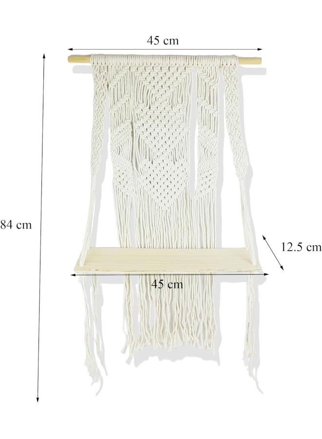 YINZUO YINZUO Boho Wooden Bead Garland with Tassels and Heart Charms Rustic Farmhouse Hanging Ornament for Tiered Tray, Jars, Wall Decor, Table Centerpiece Natural Wood (Desing 7)  - Image 2