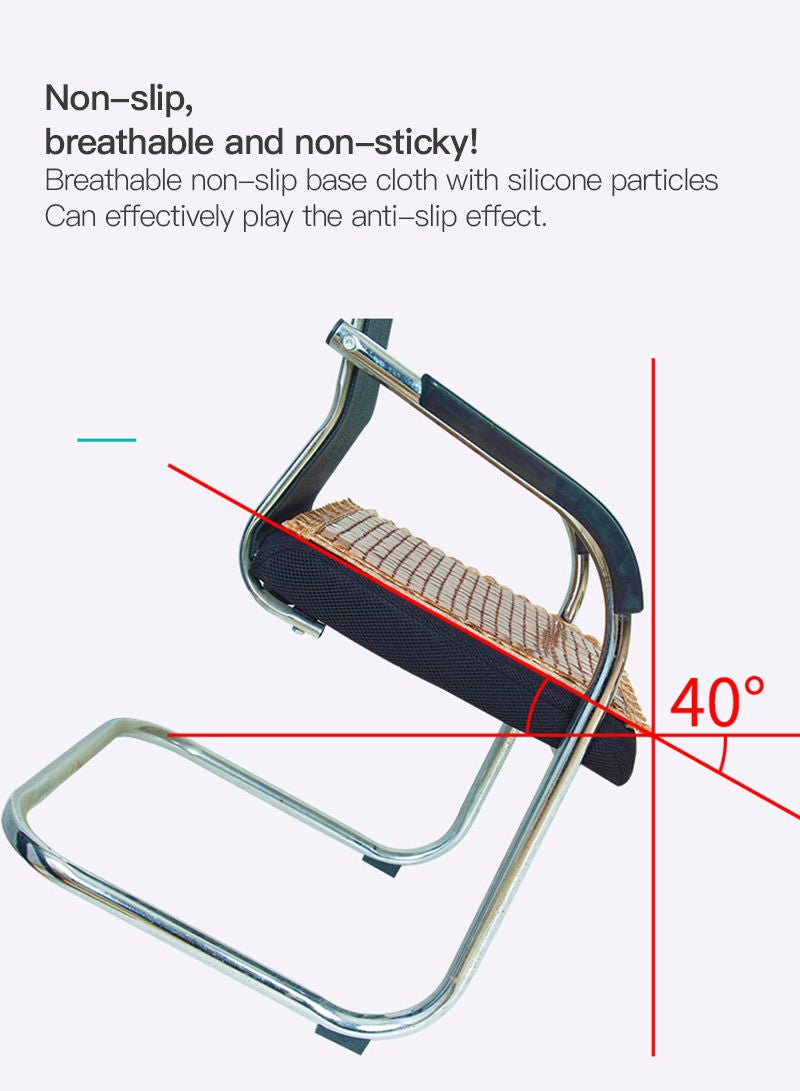 Sharpdo Summer Mahjong Mat Cushion Office Sedentary Chair Cushion Summer Breathable Seat Cushion - Image 5