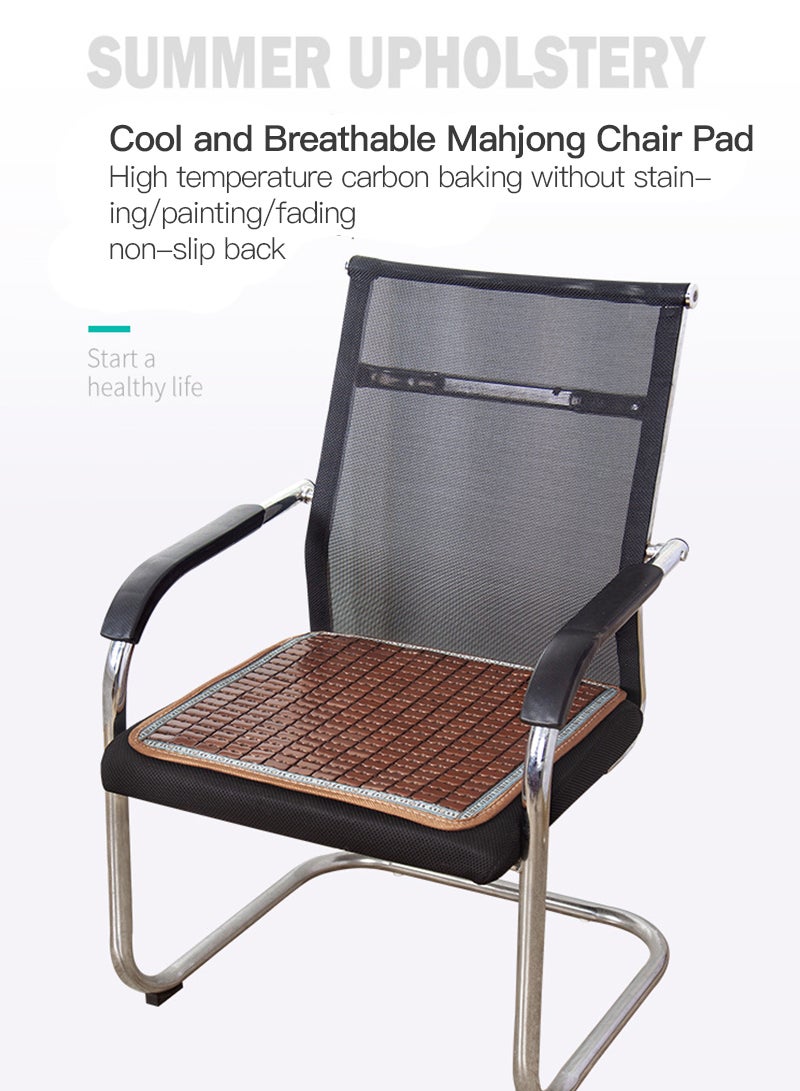 Sharpdo Summer Mahjong Mat Cushion Office Sedentary Chair Cushion Summer Breathable Seat Cushion - Image 1