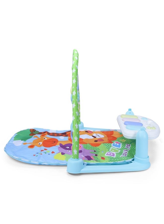 Shooting Star Baby Play Mat Gym - Musical Activity Mat with Light-Up Keyboard, Hanging Rattles & Fitness Rack | Soft & Safe Baby Gym for Infants 6 Months+ - Image 5