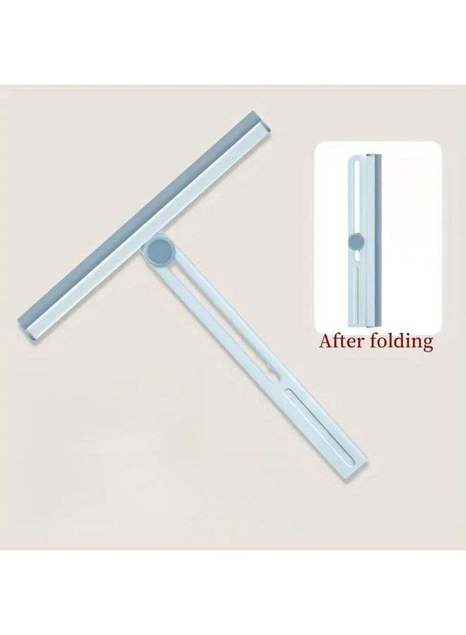 Foldable Glass Wiper And Window Cleaner With Scraper White 1pc - Image 3