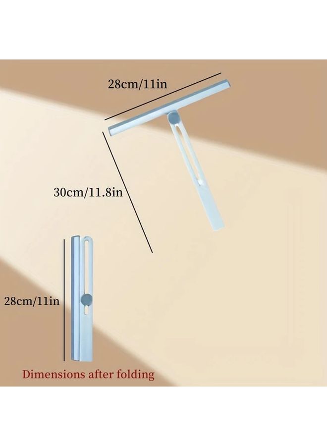Foldable Glass Wiper And Window Cleaner With Scraper White 1pc - Image 2