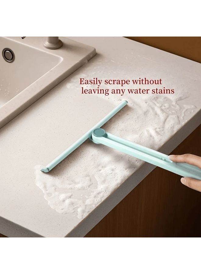 Foldable Glass Wiper And Window Cleaner With Scraper White 1pc - Image 4