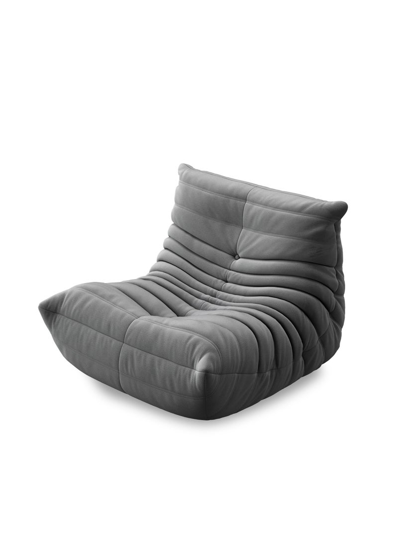 NEWLAN Caterpillar compression sofa for living room, bedroom lazy boy sofa, comfortable 100x85x75cm grey sofa  - Image 1