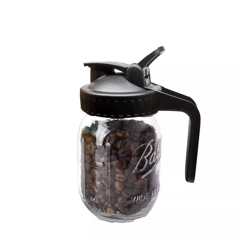 Mason Jar Lid Mason Cup With Handle Sealed Large Lemon Coffee Tea Jam Mason Bottle Handle Lid - Image 5