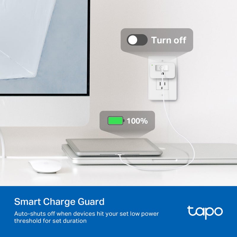tapo TP-Link ð—§ð—®ð—½ð—¼ Smart Plug Wi-Fi Mini, Energy Monitoring, Compatible with Alexa & Google Home & Samsung SmartThings, Timer, 15A/1800W Max, ETL Certified, 2.4G Wi-Fi Only, Tapo P115(4-Pack) - Image 4