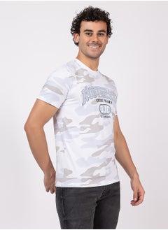 OCTAVE Octave Men's Camouflage Cotton  T-shirt,White  - Image 3