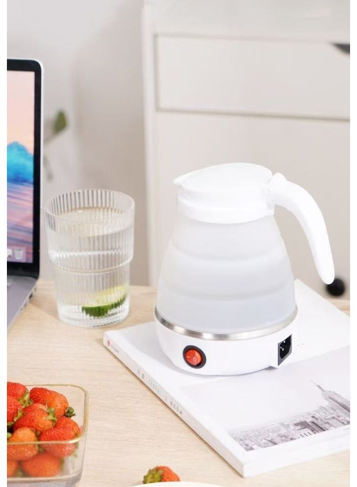 EXCLIFE Foldable Electric Travel Kettle, Portable Silicone Collapsible Water Boiler And Tea Pot For Camping, Lightweight Mini Electric Kettle With Detachable Power Cord For Easy Storage And Quick Boiling - Image 1