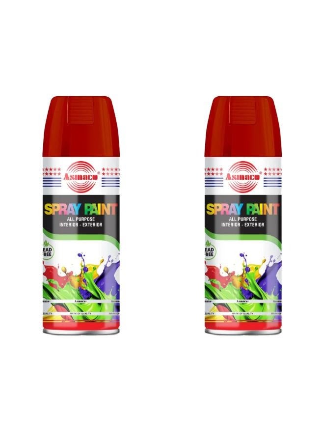 اسماكو طلاء بخاخ اسماكو - أكسيد أحمر - 400 مل - مجموعة قطعتين