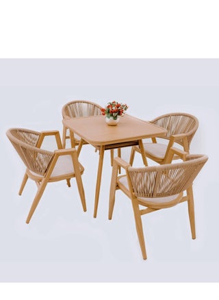 Swin Aluminum Alloy 4 Seater Outdoor Dining Set with Cushion - pzsku/ZB95516D39CDD455C66DCZ/45/_/1731755457/d161c446-d289-440b-8a89-ad73f51f3beb